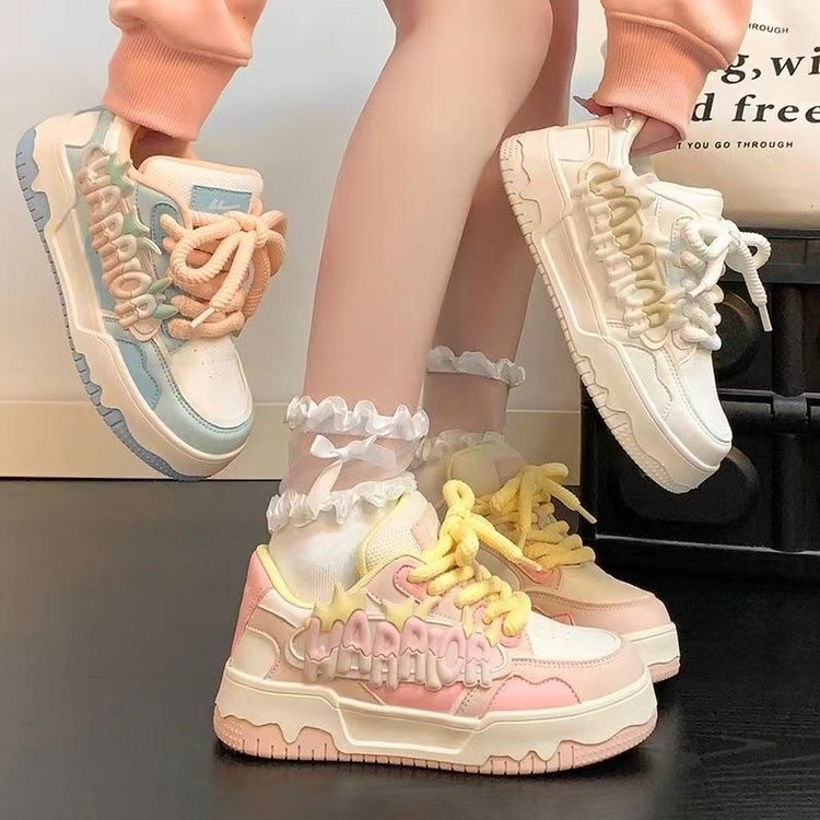 Pink Girls' Board 2024 Spring New Instagram Fashion Versatile Student Leisure New Sports Women's Shoes