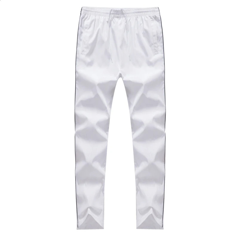 Men Tracksuit Spring Autumn Male Classic Sports Suit Jacket Sweatpants 2 Pieces Male White Sportswear Sets Asian Size 240821