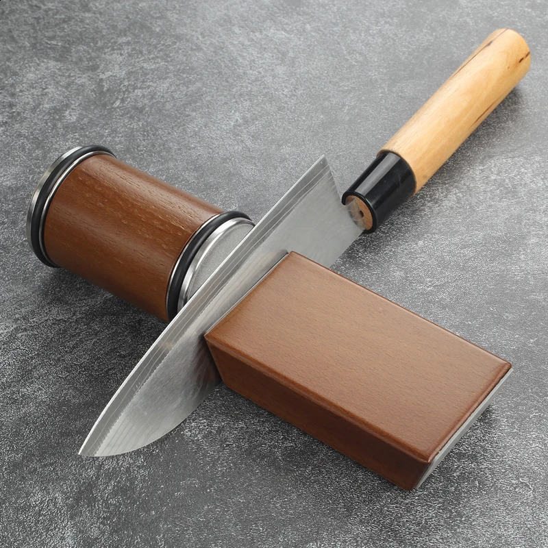 Magnetic roller sharpening diamond wooden kitchen system 15 degree angle accessories