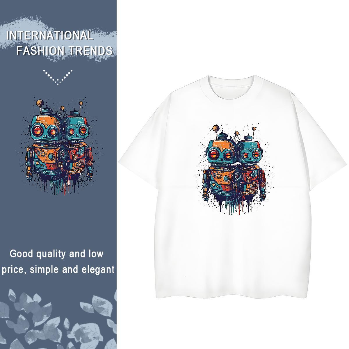 Unisex T-Shirts for Men 100% Cotton 230g ET Anime Printing Street Oversized 4XL Pure Cotton Men Clothes T-Shirt Custom Tops Shirt