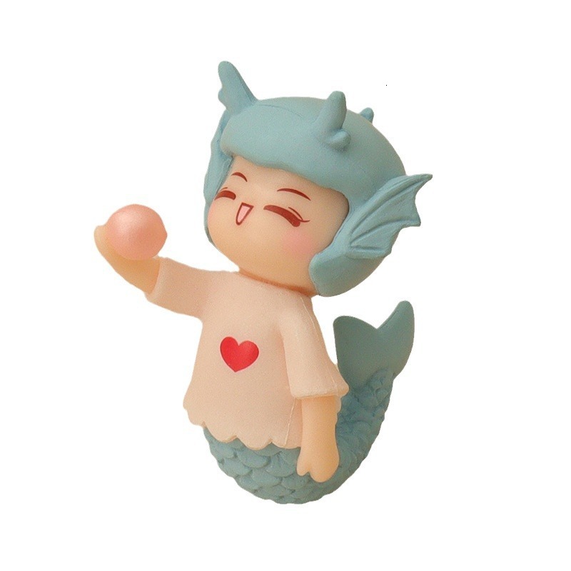 Creative Mini Mermaid Design Succulent Pottery Kit - Perfect for Indoor Fish Tank Scenic Enhancement & Home Decor