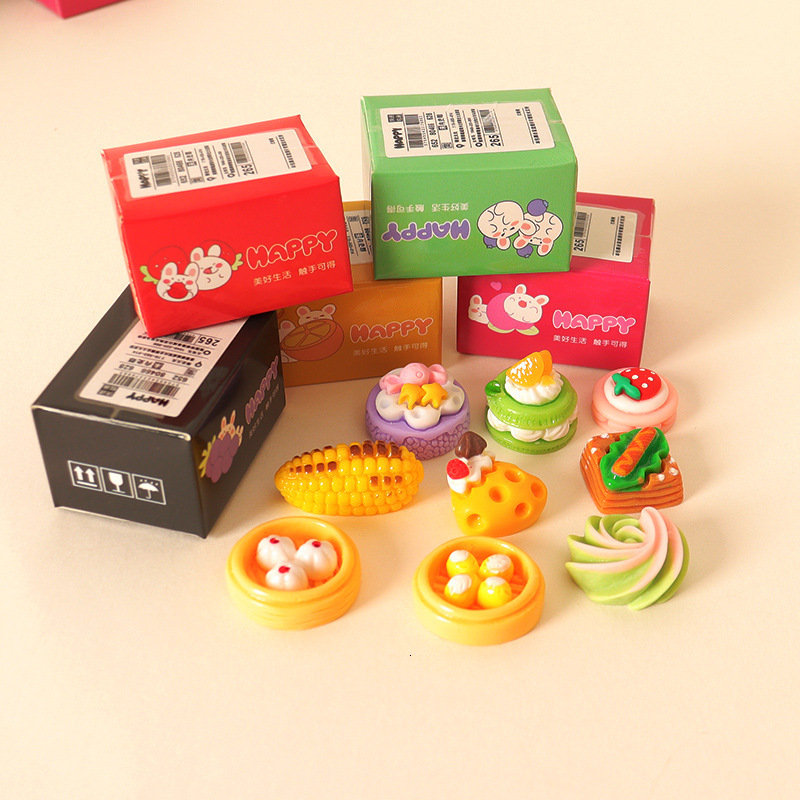 Creative mini simulation Dim sum corn beverage wrapped food and play blind box baby house decoration decorations accessories