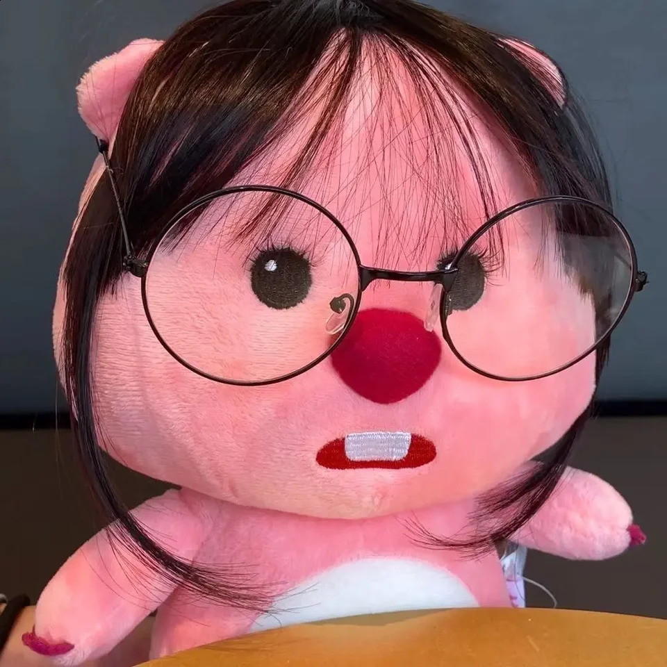 Diy Kawaii Loopy Plushie Doll Cartoon Glasses Soft Stuffed 20Cm Cartoon Friend Looks Like Cartoon Decor Plush Birthday Gift Toy 240806
