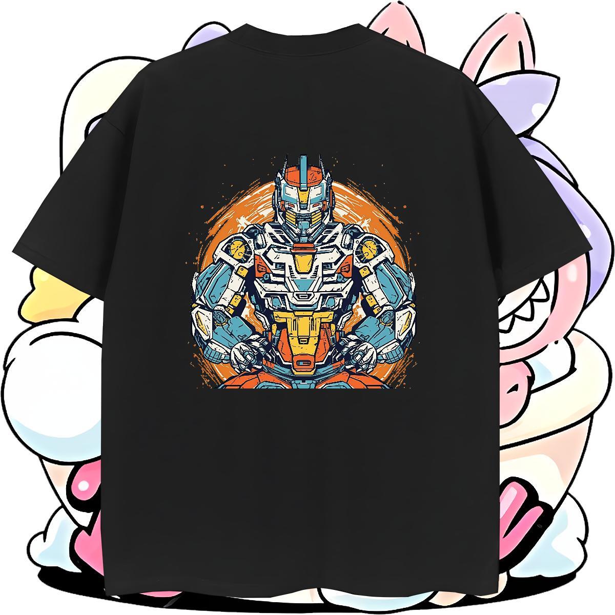 Cool Man T Shirts 230g Pure Cotton ET Anime Printing Street DIY Printed O Neck Short Sleeves Mens Tshirts 2024 DIY Clothings