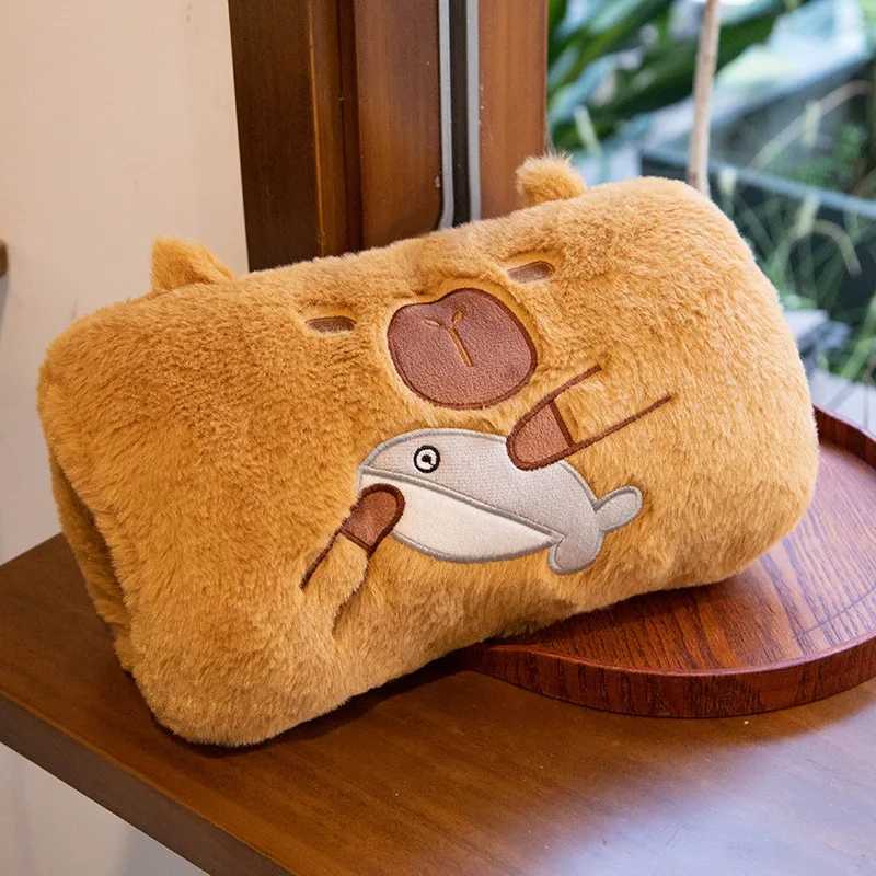 New Capybara Hand Warmer Pillow Super Soft Keep Warm in Winter Comfy Stuffed Animal Cartoon Dolls Kids Birthday Gifts Decor Y240817