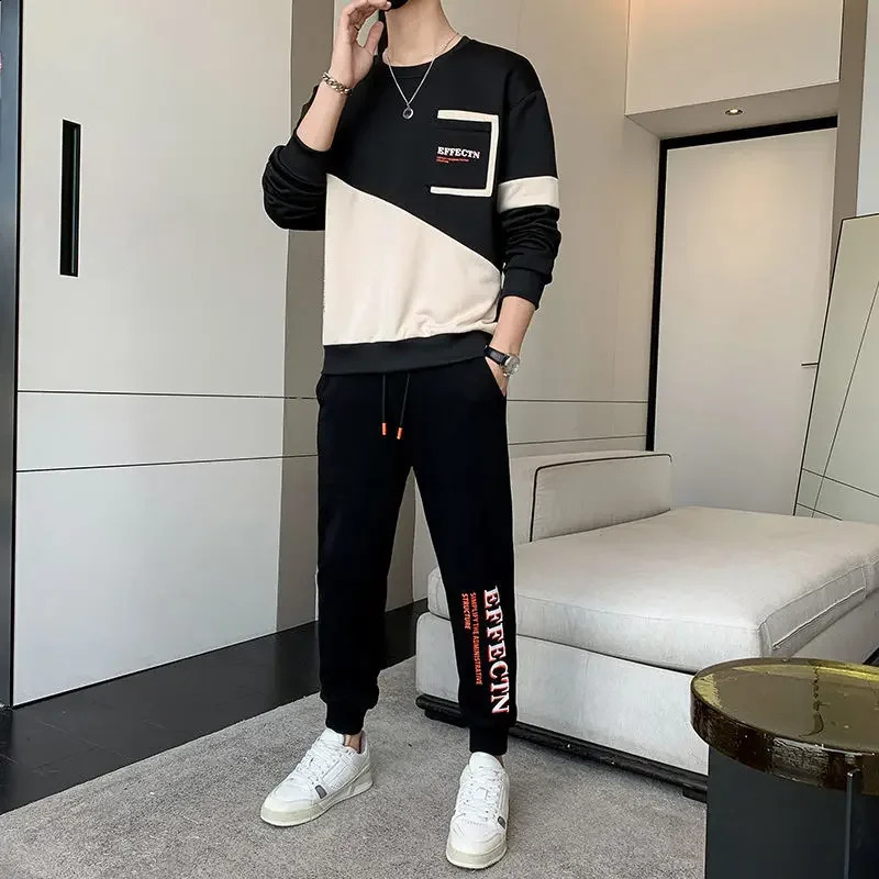 Sports Suits Sweatpants Pants Sets Black Mens Clothing Sportswear Tracksuit Alphabet T Shirt Man Offer Comfortable Top Casual 240821