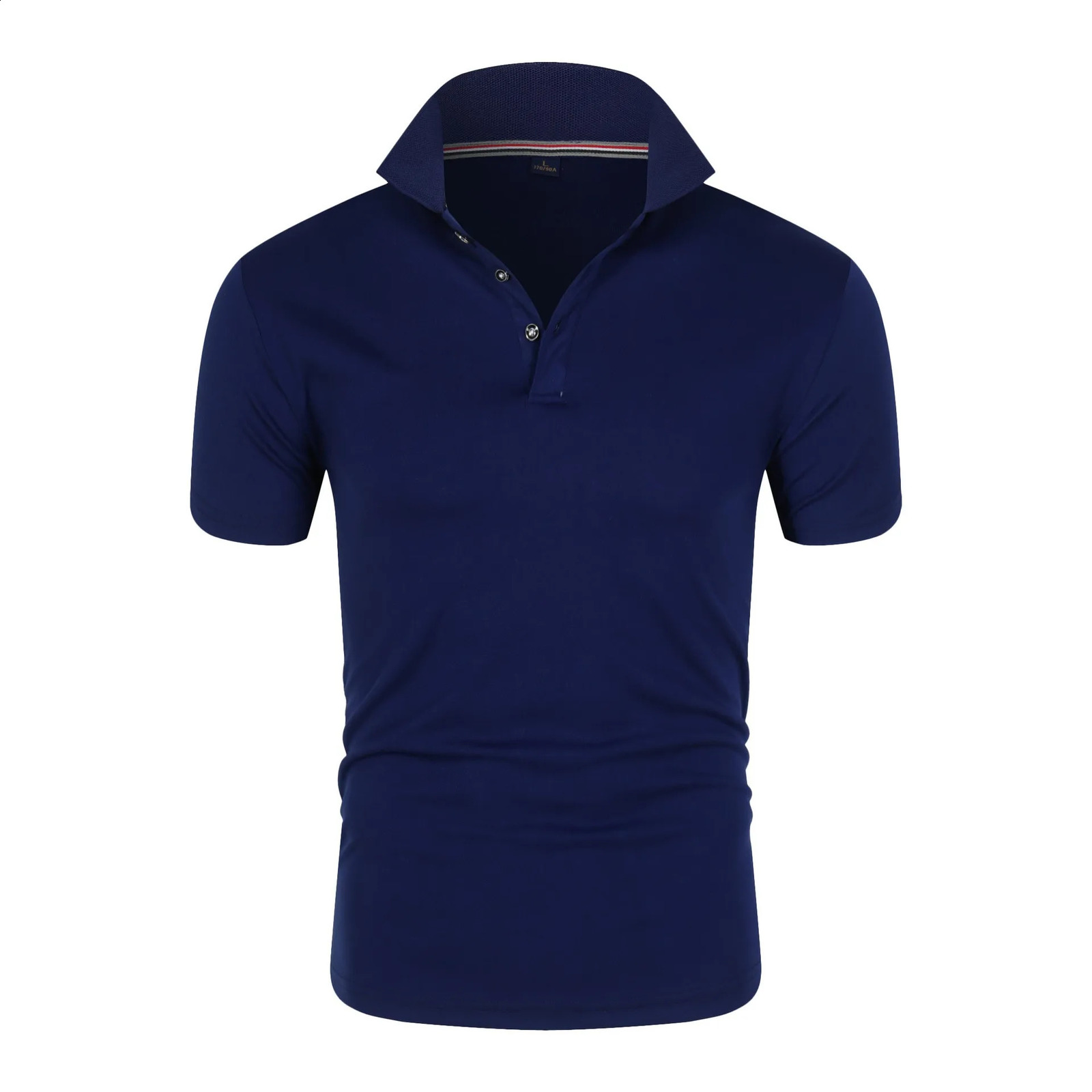Solid Color Polo Shirt Mens Short Sleeve Button Tshirts Lapel Lightweight Streetwear Sport Casual Tops 260714 - view 6
