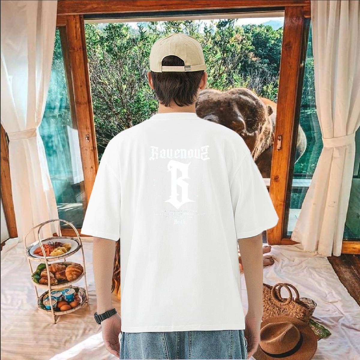 Wholesale Men T Shirts 230g Pure Cotton letter Casual Beach Skull Crew Neck Breathable Tshirt for Man Woman 2024 Designer Clothings