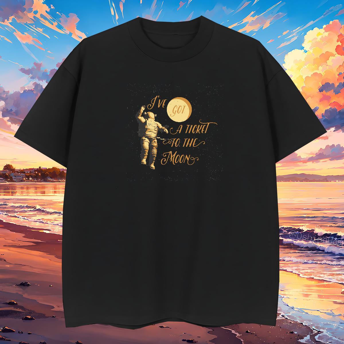 Loose Fit T shirt 230g Cotton spaceman Outdoor Custom Big Size Breathable Soft Men Tees Designer Wear