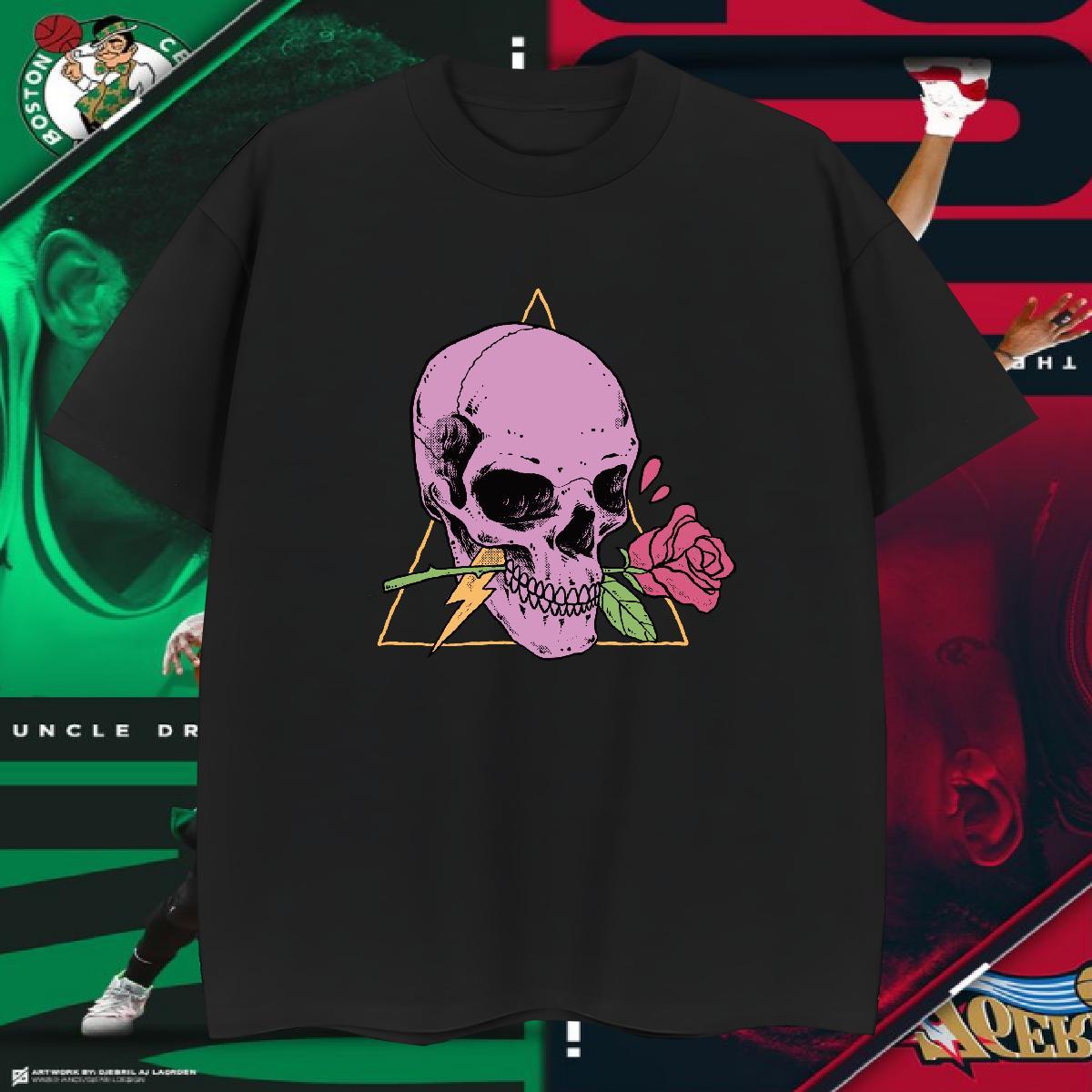 Brand T Shirt For Man 230g 100% Cotton skull Street Casual Plus Size Cartoon Short Sleeve Soft Tshirts New Arrival Clothes
