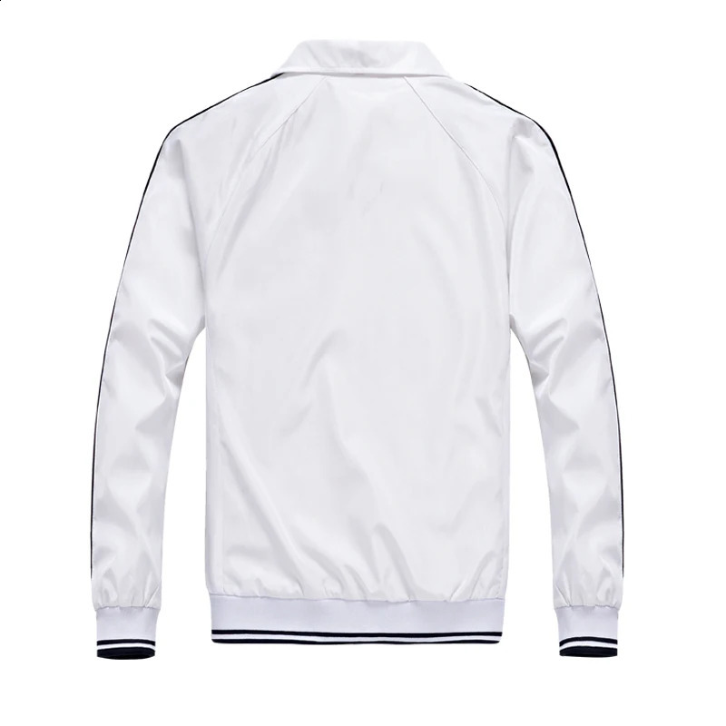 Men Tracksuit Spring Autumn Male Classic Sports Suit Jacket Sweatpants 2 Pieces Male White Sportswear Sets Asian Size 240821