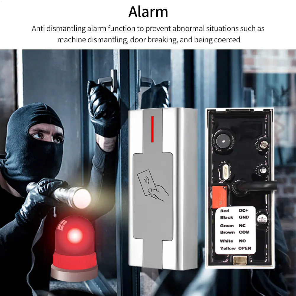 Metal waterproof access control keyboard Wiegand M1 EM card reader RFID access control electronic lock system 240810