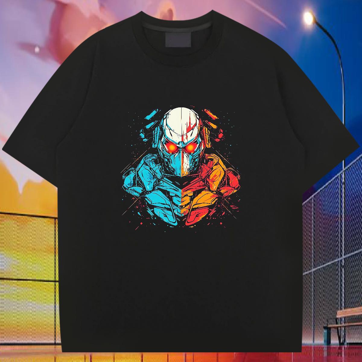 Brand T shirt 230g Pure Cotton ET Street wear Hip Hop Cartoon Printing L-4XL Crew Neck Tshirts New Arrival Tees Shirts