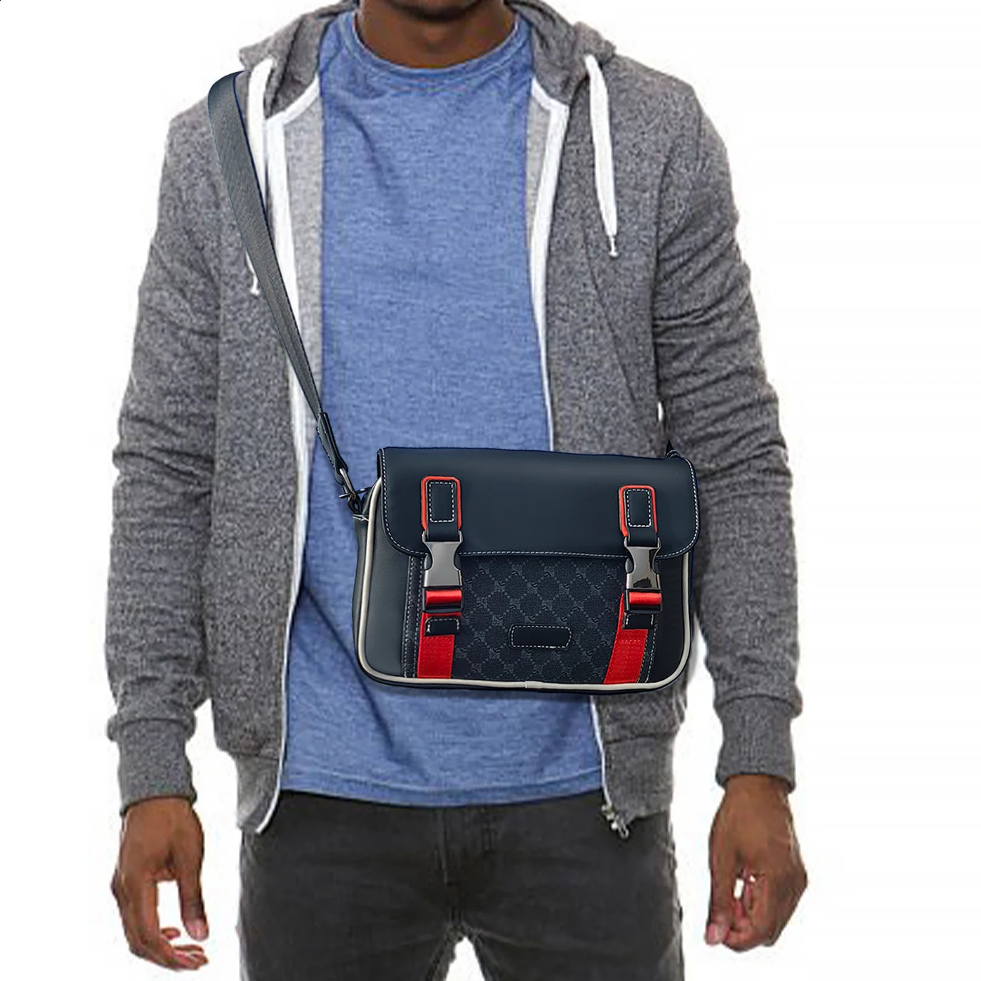 Pu Leather Crossbody Bag for Men Bags Casual Man Messenger Fashion Male Sling Satchel Shoulder 240816Z