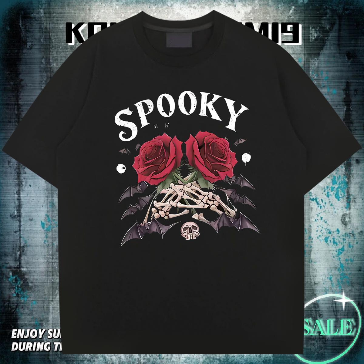 Loose Fit T Shirts Men 230g Pure Cotton rose Anime Printing Street Plus Size Custom Short Sleeve Soft Couples T Shirts Fashion Casual Clothes