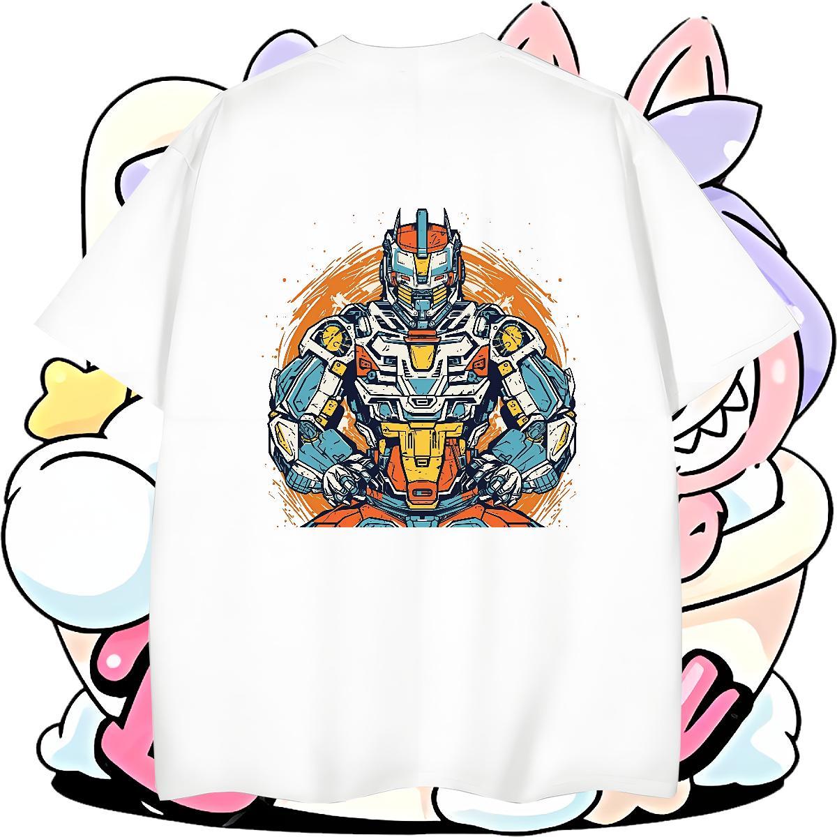 Cool Man T Shirts 230g Pure Cotton ET Anime Printing Street DIY Printed O Neck Short Sleeves Mens Tshirts 2024 DIY Clothings
