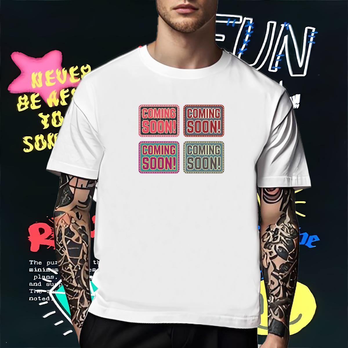 Free Shipping T shirt 230g Pure Cotton letter Street Casual DIY Printed O Neck Short Sleeves Mens Tshirts Designer Top Tees