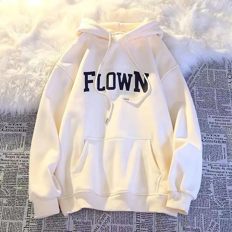 SpringSummer Mens Retro Letter Printing Hoodie Loose Casual Zipper w240816
