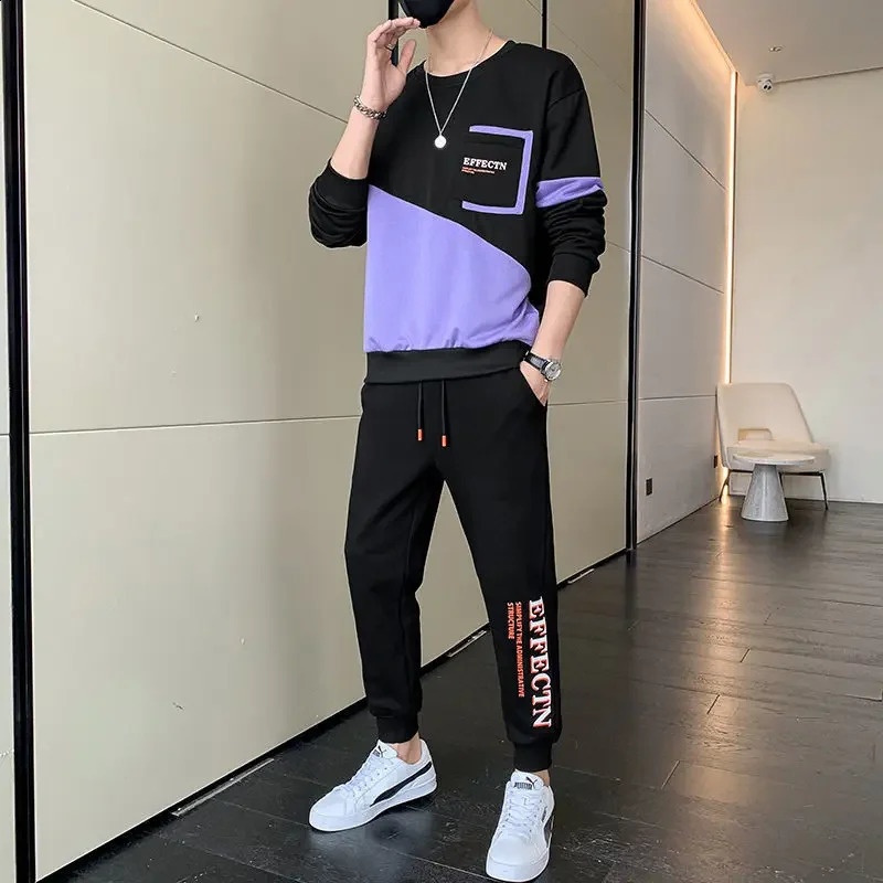 Sports Suits Sweatpants Pants Sets Black Mens Clothing Sportswear Tracksuit Alphabet T Shirt Man Offer Comfortable Top Casual 240821