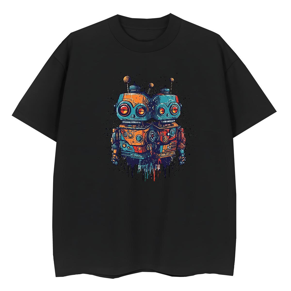Unisex T-Shirts for Men 100% Cotton 230g ET Anime Printing Street Oversized 4XL Pure Cotton Men Clothes T-Shirt Custom Tops Shirt