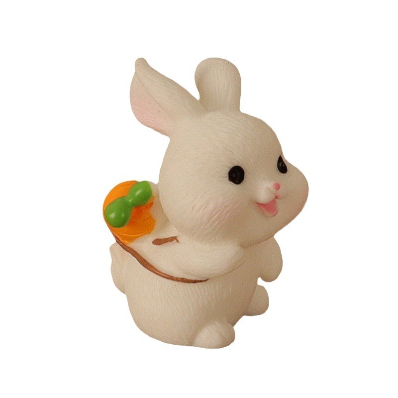 Adorable Miniature Butterfly and Rabbit Resin Sculptures for Unique Home and Car Decorating Ideas