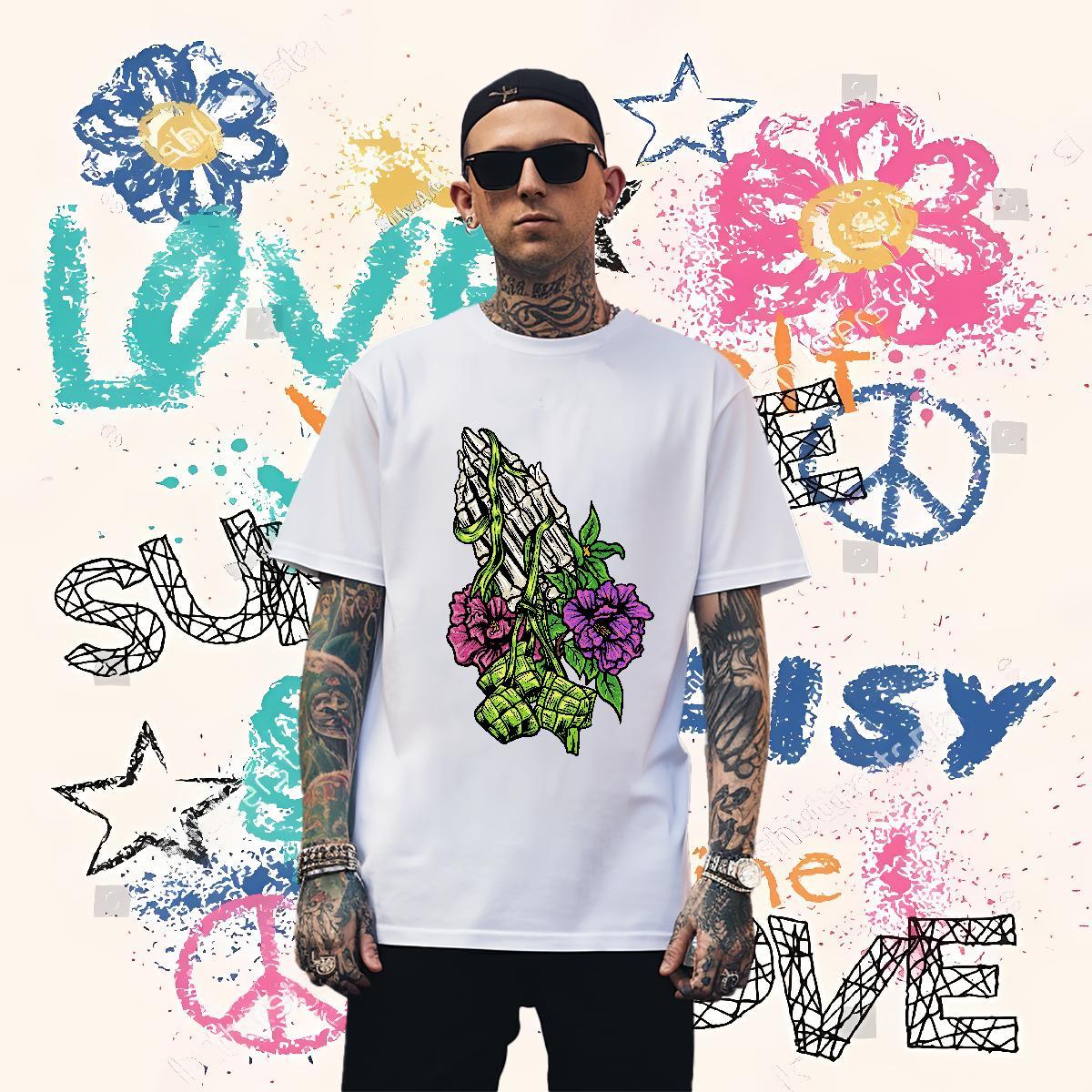 Unisex Mens T Shirts 230g 100% Cotton skull Daily Wear Asian Size Breathable Short Sleeve Tshirt for Man Woman New Tees
