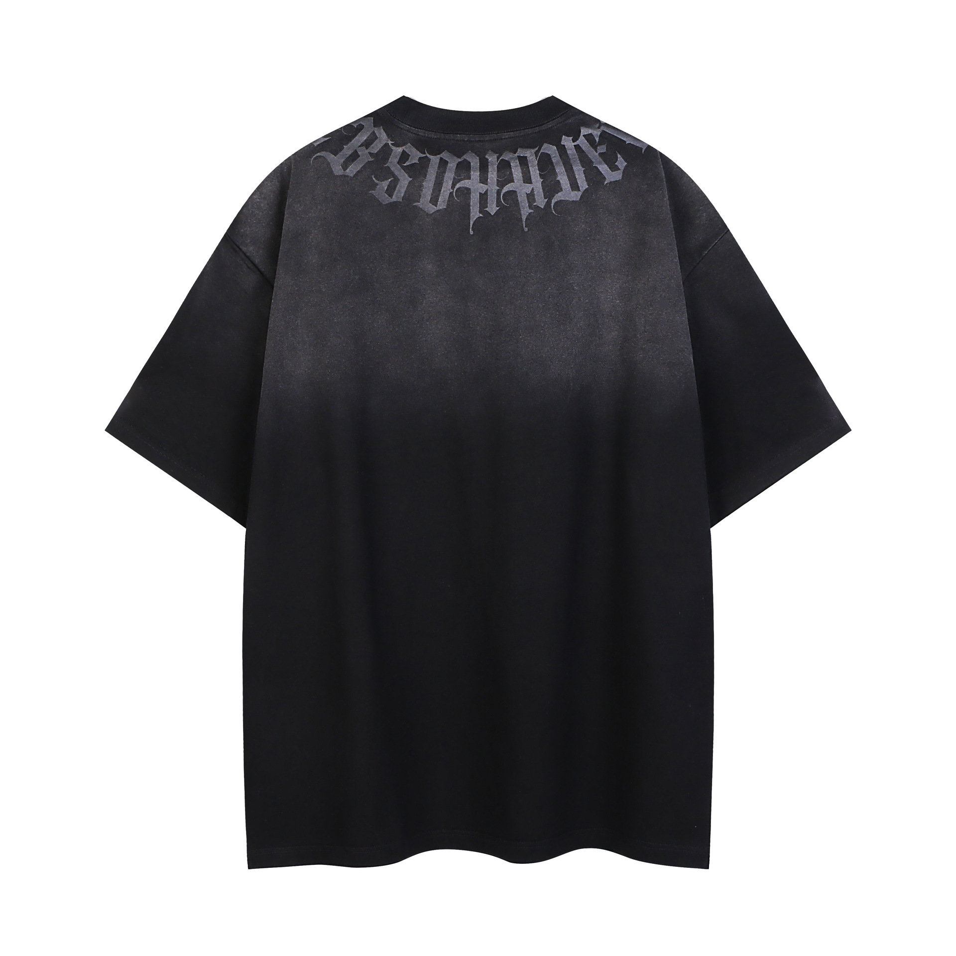 Spring/summer American Trendy style Letter Aging Washed Oversized Short Sleeve T-shirt