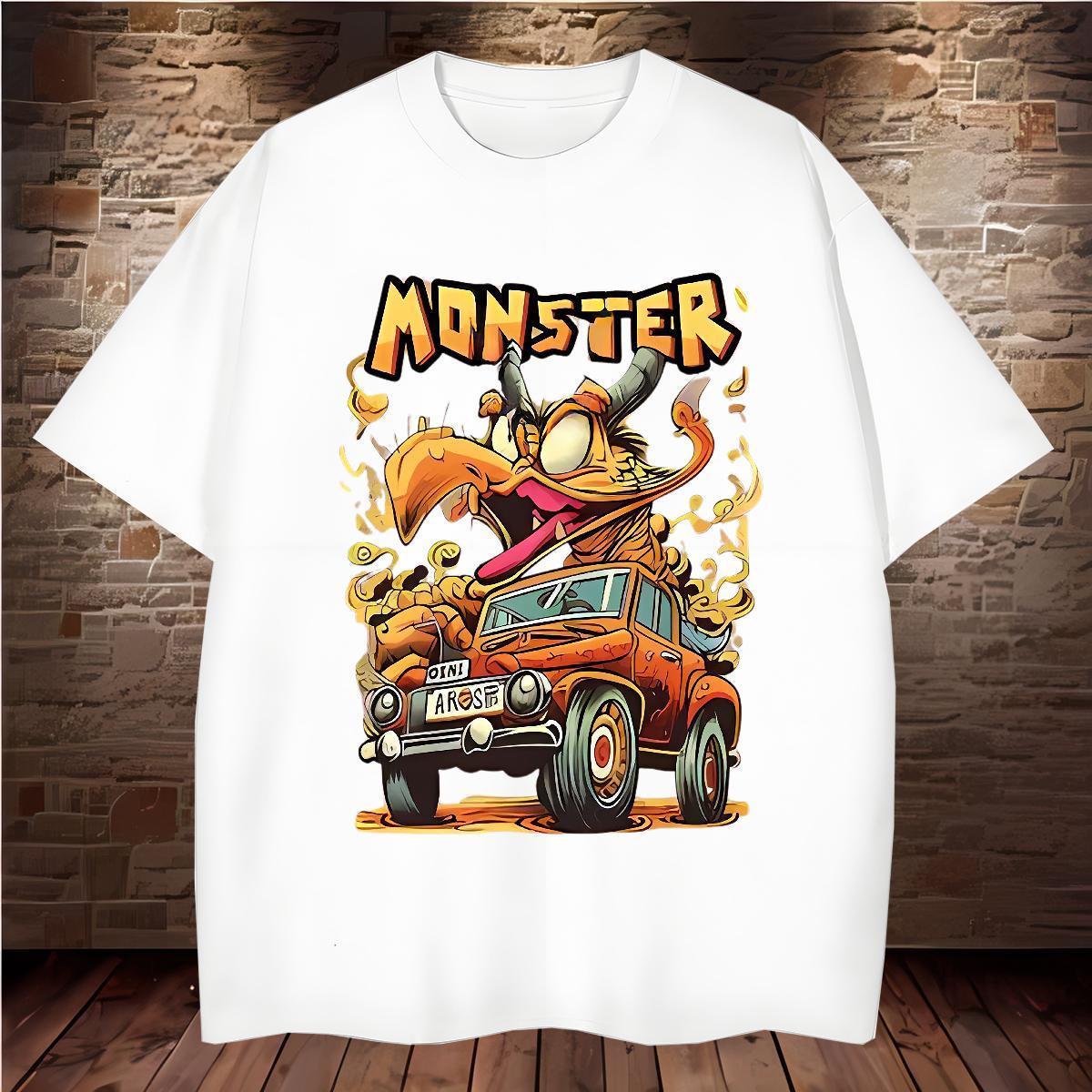 Classic T Shirts Men 230g Cotton car Beach Custom Printed Breathable Soft Men Tops Tees New Arrival Wear