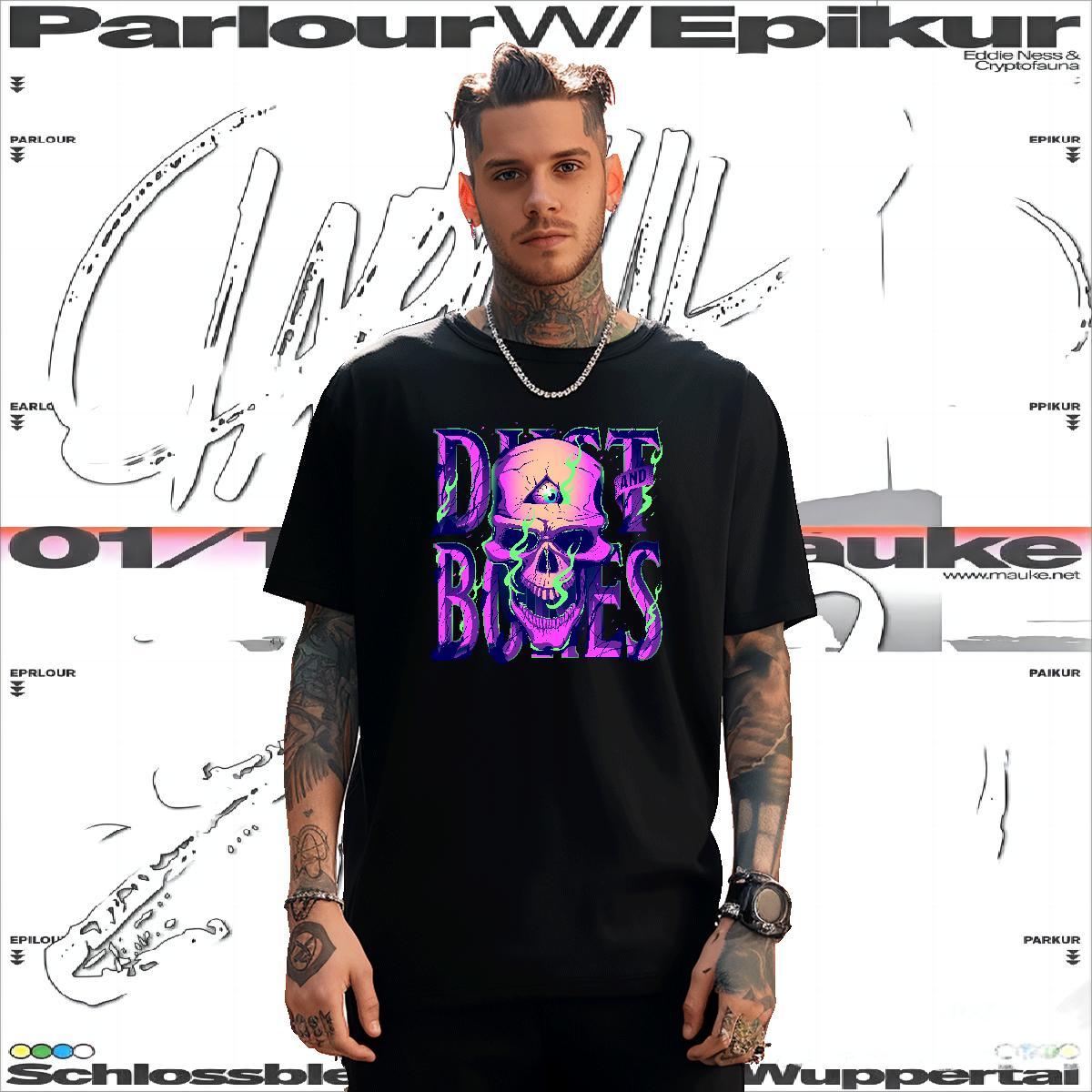 Soft T-Shirts 230g Pure Cotton skull Street wear Hip Hop Customized Print O Neck Short Sleeves Tshirt for Man Woman DIY Tshirts
