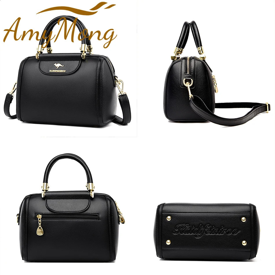 Big denim leather handbag wallet womens casual cross shoulder messenger bag y Boston Sac 240820