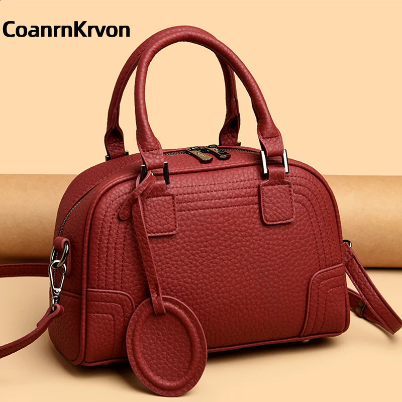 Spring elements of ity Boston womens bags large capacity ladies shoulder satchel bag fashionable hundred handbag 240817