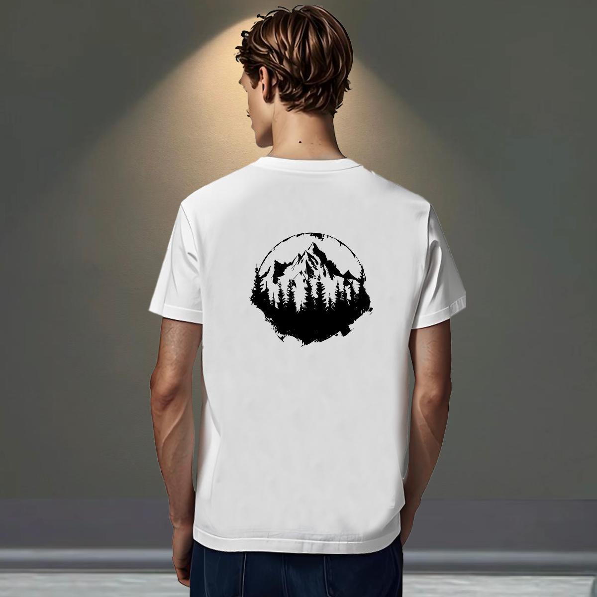 Cool Design Mens T Shirts 230g Cotton mountains Street Casual Custom Print Plus Size Round Neck Short Sleeve Couples T Shirts DIY Clothings