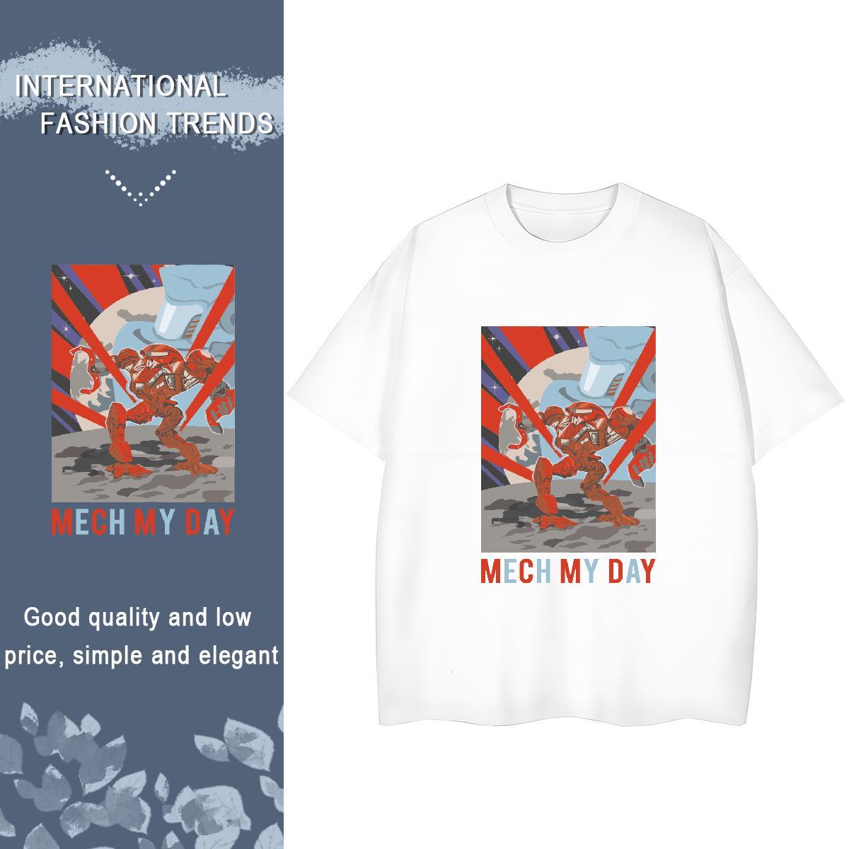 Wholesale T Shirt For Man 230g 100% Cotton technology Sports Casual Anime Crew Neck Men Tees Custom Tops