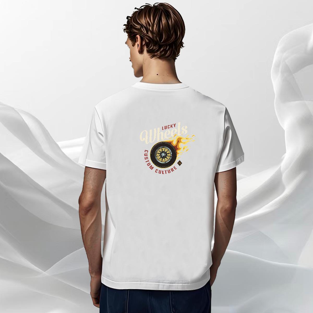 Unisex Men T Shirts 100% Cotton 230g tool Anime Printing Street DIY Printed Short Sleeve Soft Men Clothes T-Shirt 2024 Summer Wear