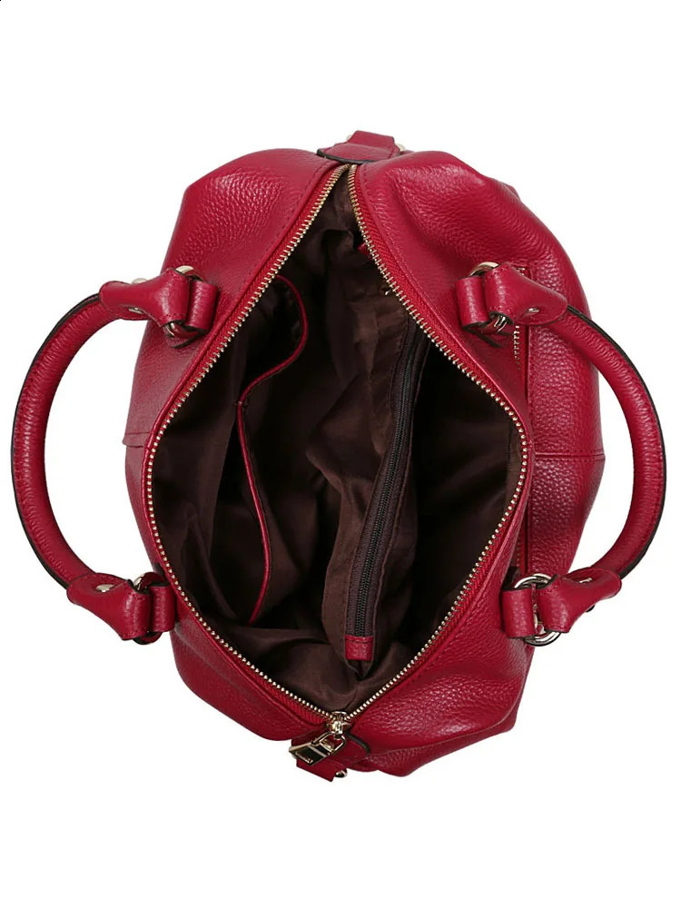 3 Retro womens casual Boston bag genuine leather handbag denim office shoulder soft shell strap cross 240817 4