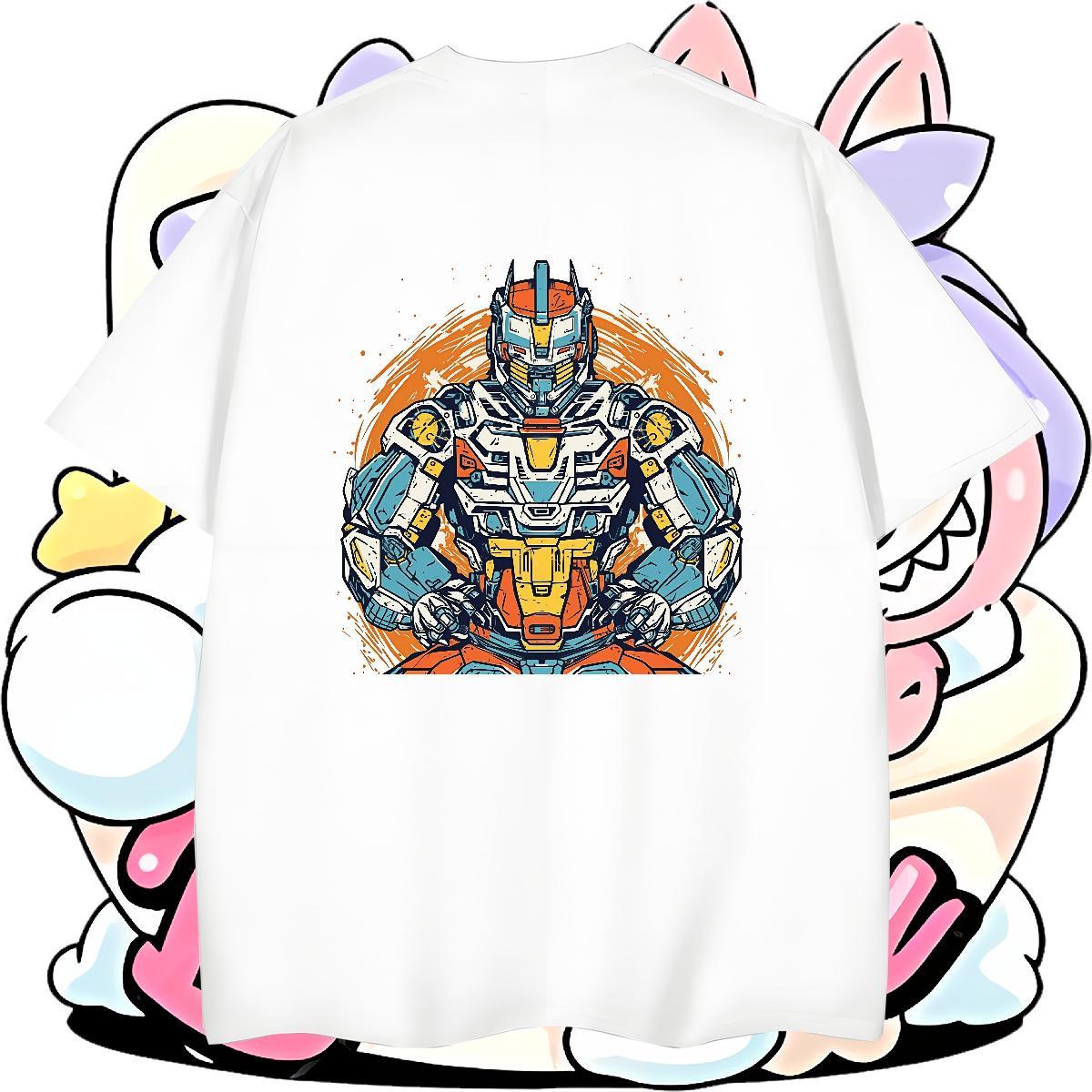 Cool Man T Shirts 230g Pure Cotton ET Anime Printing Street DIY Printed O Neck Short Sleeves Mens Tshirts 2024 DIY Clothings