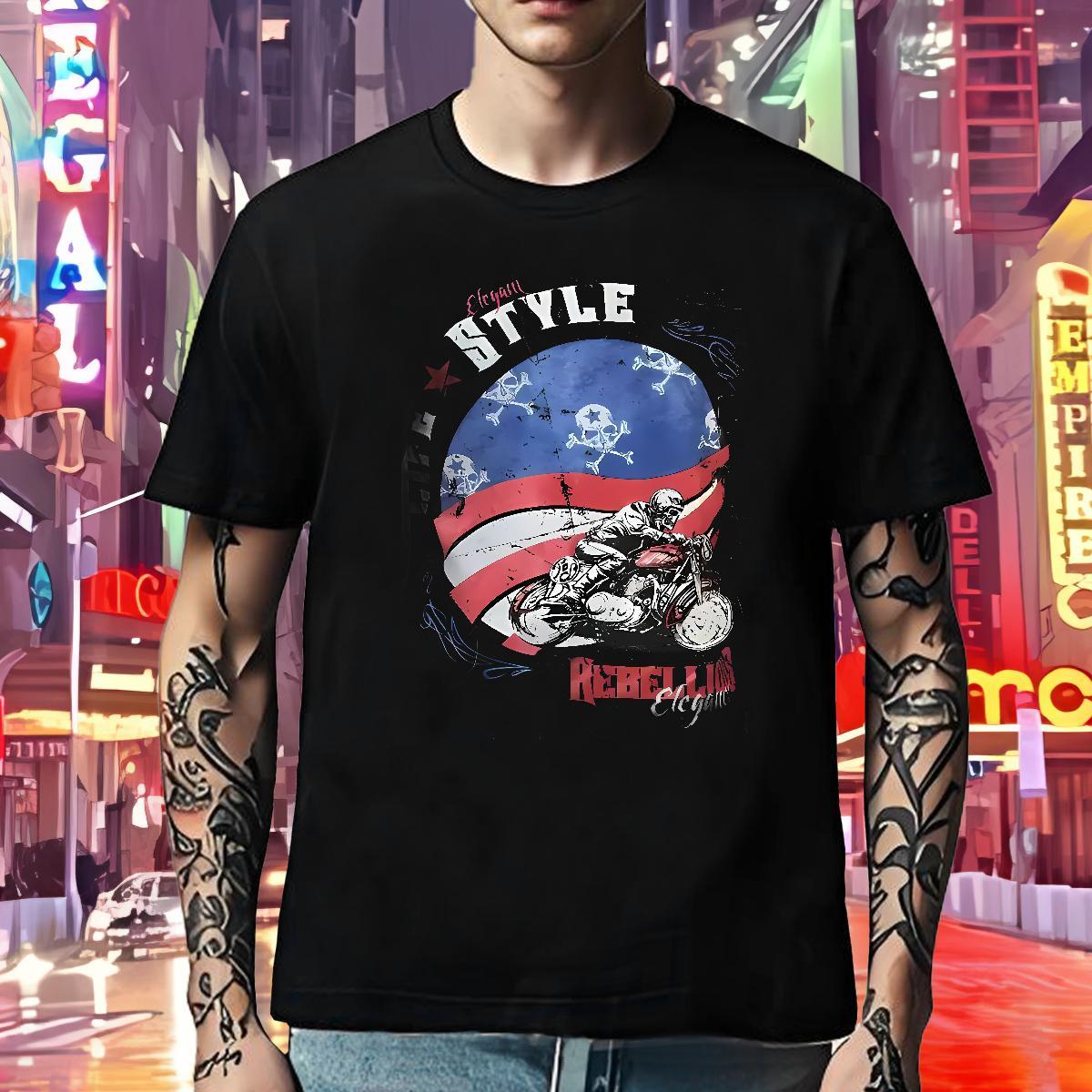 Popular Mens T Shirts 100% Cotton 230g skull Hip Hop Street Anime Print Breathable Crew Neck Mens Tshirts Designer Tops Tees