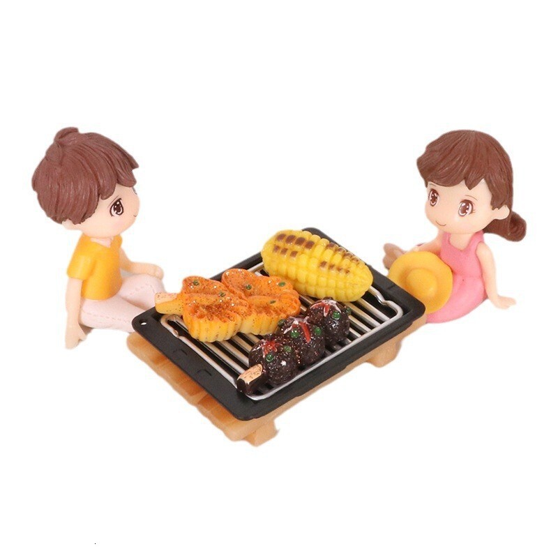 Creative BBQ Bar, Low Table Couple's Small Ornament, Summer Cold Drinks, Juice Drinking, Healing, Micro Landscape Scene Model