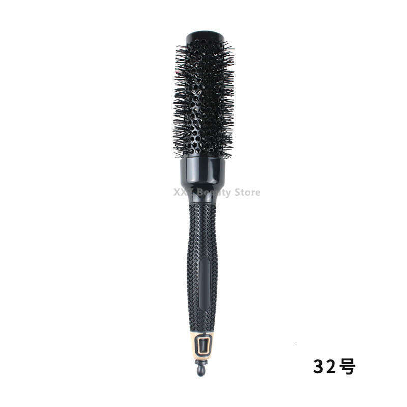 6Pcs/Set Black Boar Bristles Round Comb Professional Hairdressing Hair Brush Anti-Static Barber Salon Styling Tools