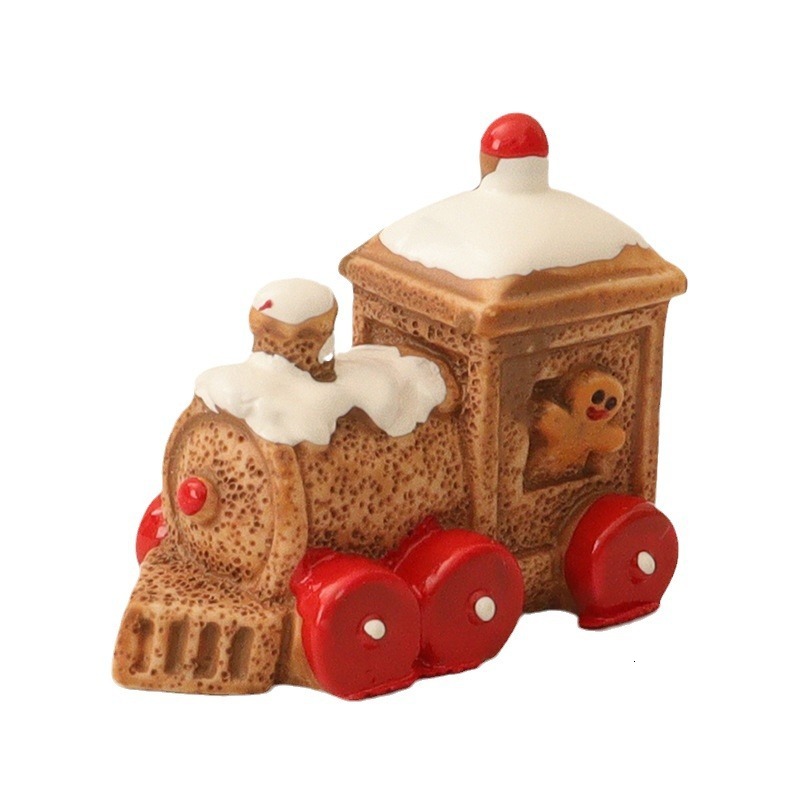 Creative Artificial Snow Scene with Mini Train - Small Scale Winter Theme Crafting Accessory