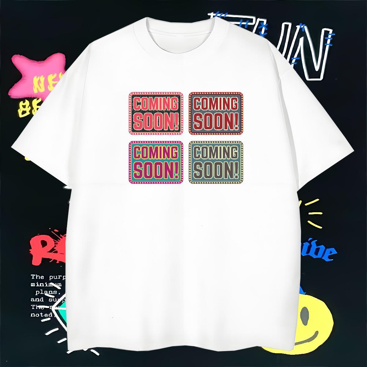 Free Shipping T shirt 230g Pure Cotton letter Street Casual DIY Printed O Neck Short Sleeves Mens Tshirts Designer Top Tees