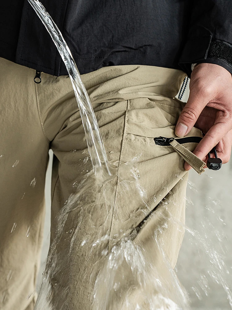 Spring Mens Cargo Pants Korean Fashion Outdoor Big Pockets Straight Baggy Casual Pants Male Wide Leg Loose Trousers 240812