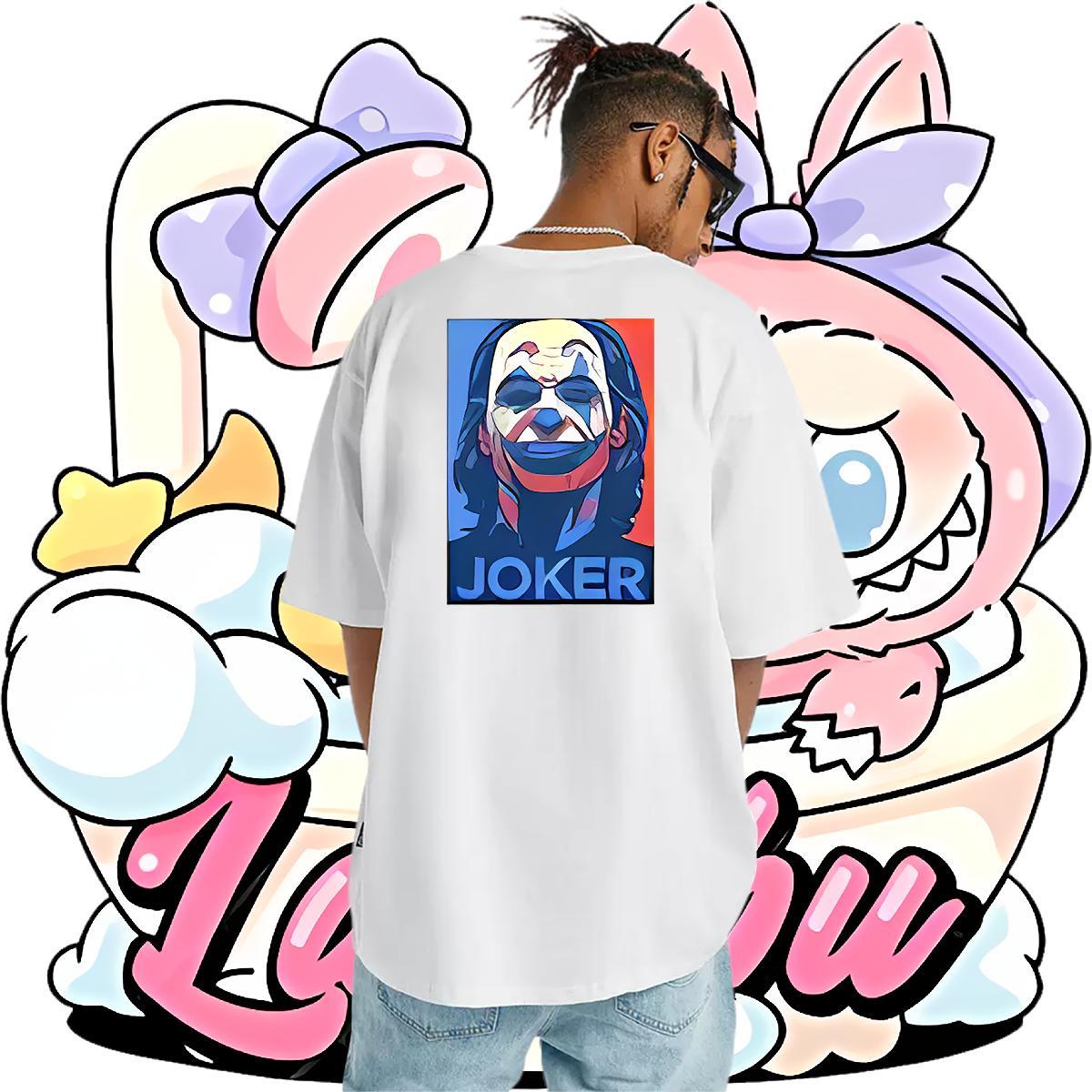 TOP Quality Man T Shirts 230g 100% Cotton clown Casual Daily Wear Cartoon Print O-Neck Short Sleeve Tshirts New Arrival Tops