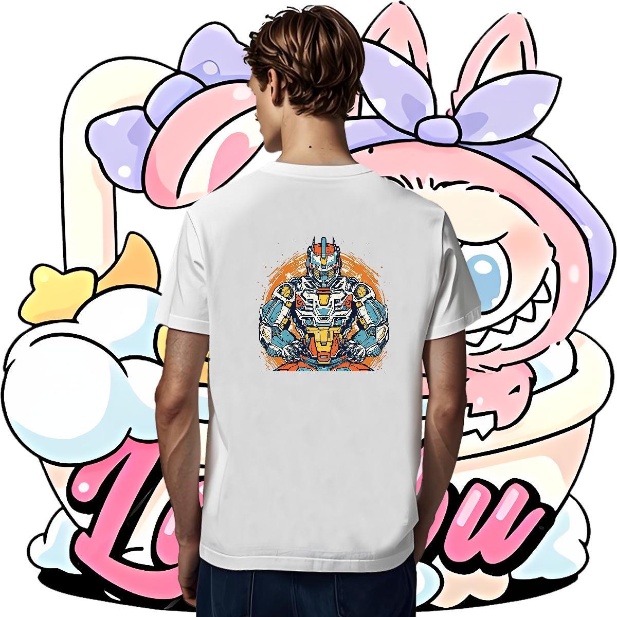 Cool Man T Shirts 230g Pure Cotton ET Anime Printing Street DIY Printed O Neck Short Sleeves Mens Tshirts 2024 DIY Clothings