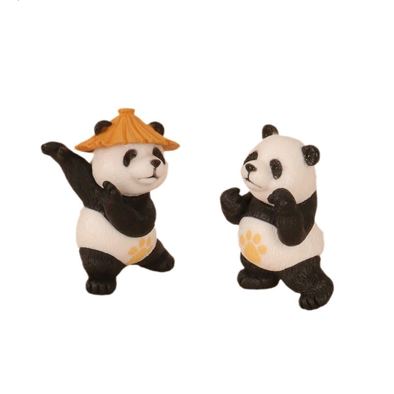 Adorable Kung Fu Panda DIY Mini Scene - Unique Car Ornament with a Touch of Fun