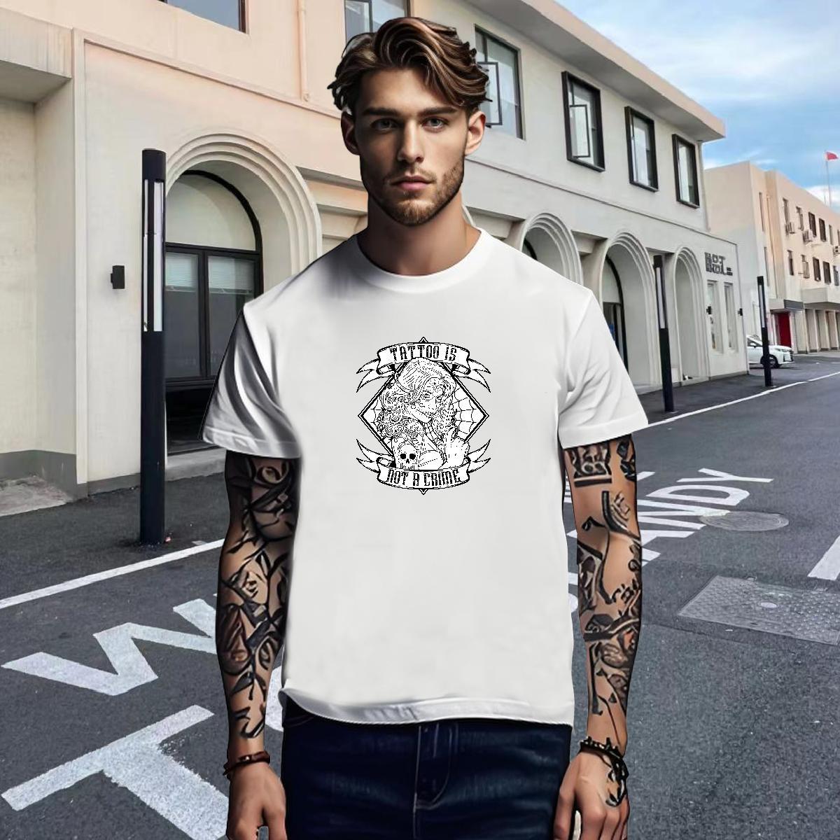Brand Mens T Shirts 230g 100% Cotton logo Hip Hop Street DIY Anime Breathable Crew Neck Men Clothes T-Shirt Designer Tee Shirt