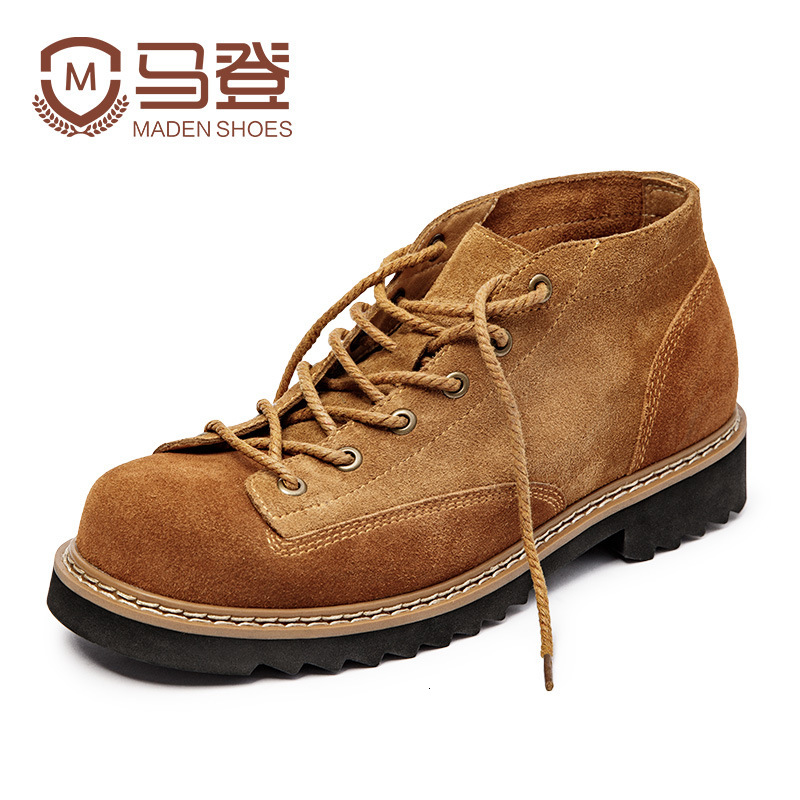 Maden Men's Spring New Face Boots, British Style Low Cut Martin Trendy Casual Shoes, Short Boots