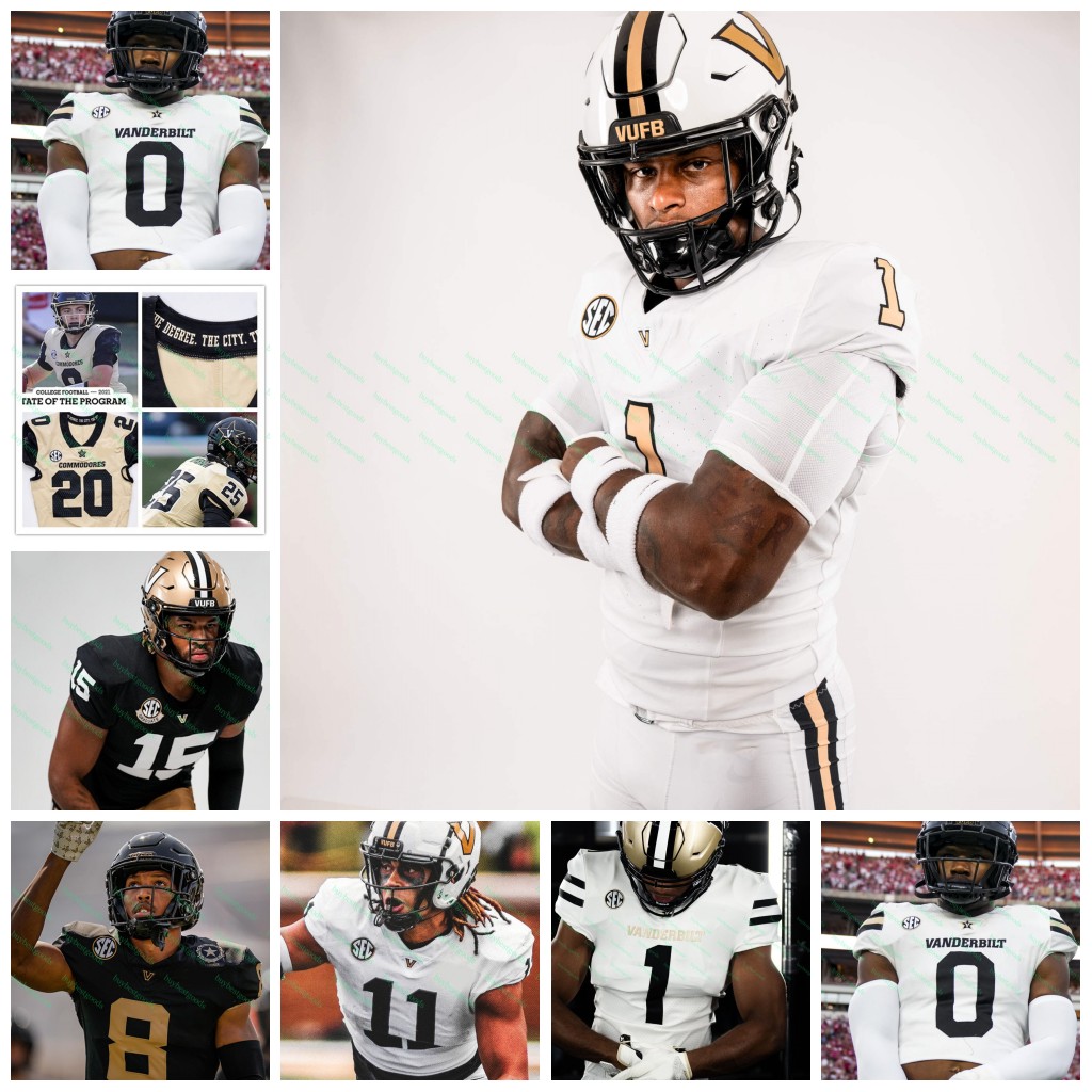 Diego Pavia Vanderbilt Commodores Football Jersey Loic Fouonji Junior Sherrill Steven Losoya Steven Hubbard Chase Mitchell Eli Stowers Vanderbilt jerseys