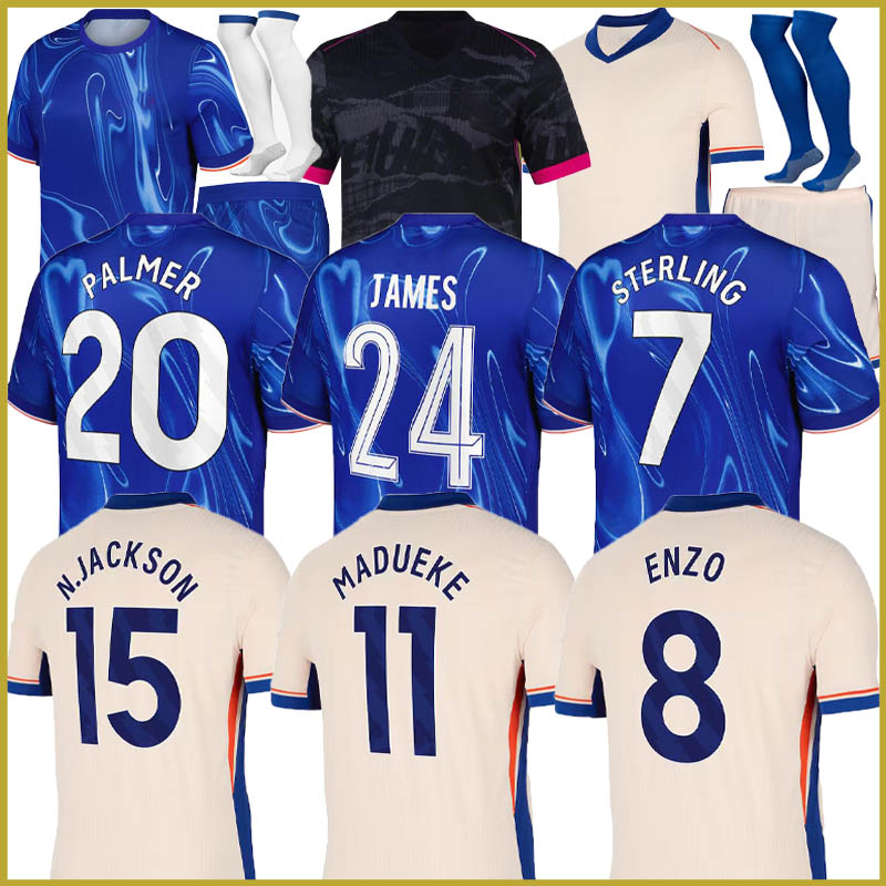 Enzo CFC Soccer Jersey Palmer Madueke Jackson 2025 home awayfootball shirt fourth 4th men and kids Cucurella Nkunk Men Kid Kit Women Player Fans