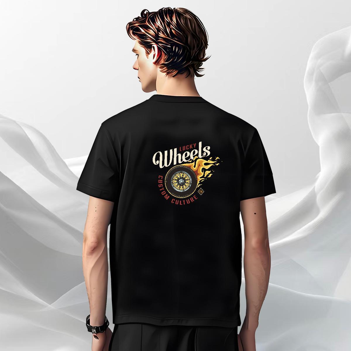 Unisex Men T Shirts 100% Cotton 230g tool Anime Printing Street DIY Printed Short Sleeve Soft Men Clothes T-Shirt 2024 Summer Wear